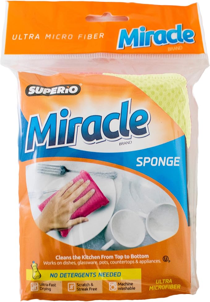 Microfiber Non-Scratch Dish & Kitchen Scrubber Heavy-Duty Household Cleaning - Image 7