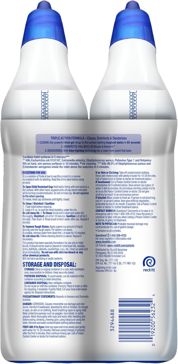 Lysol Power + Odor Fighting Toilet Bowl Cleaner Gel, - Image 7