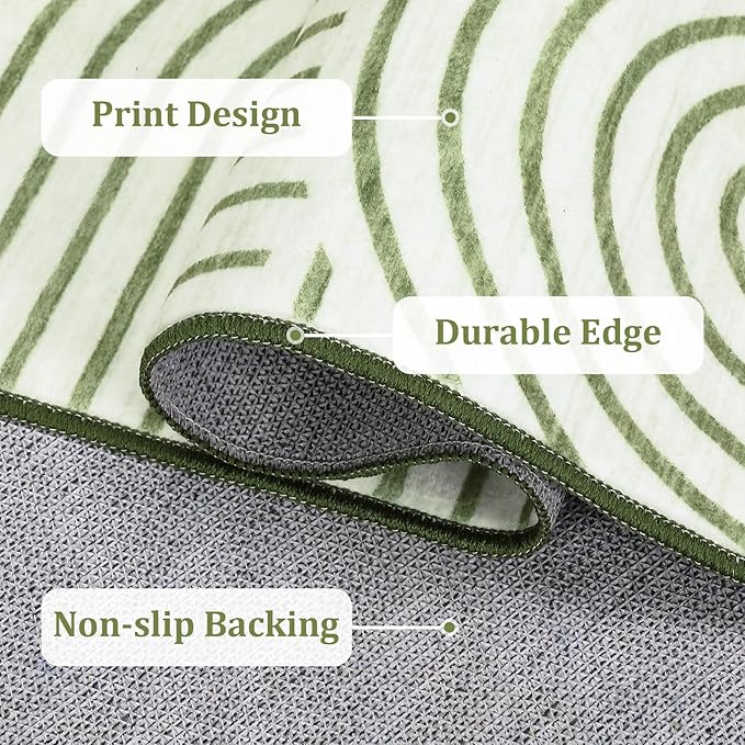 Washable Rug 6x9 Area Rugs for Living Room, Abstract Rug for Bedroom, Soft - Image 7