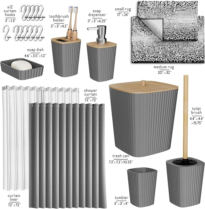 Clara Clark Bathroom Accessories Set - Image 3