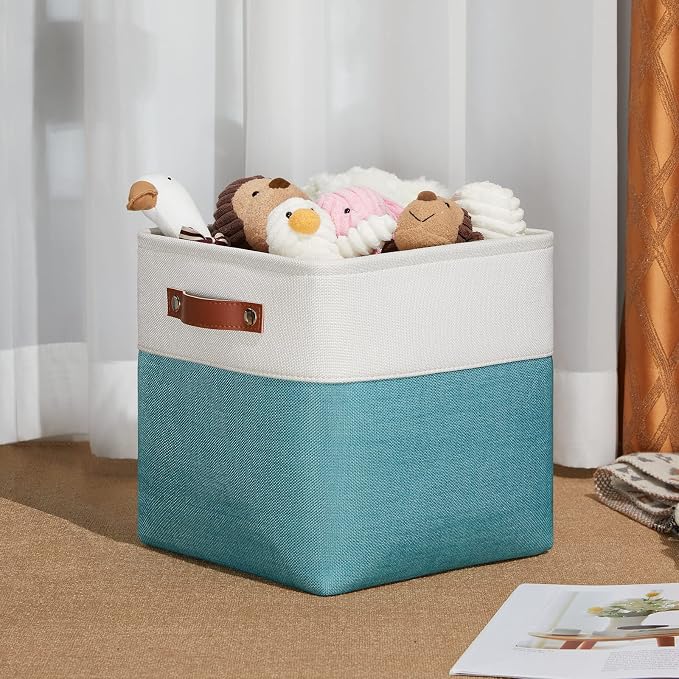 DULLEMELO Foldable Storage Cubes 11 x 11 Organizer Bins, Canvas Storage Bins - Image 7