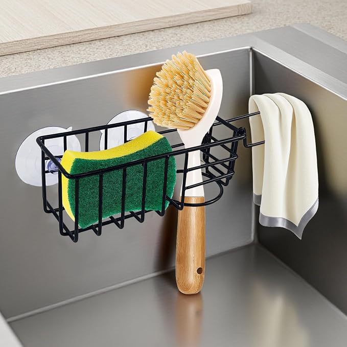 Sponge Holder with Dish Cloth Hanger - Image 3