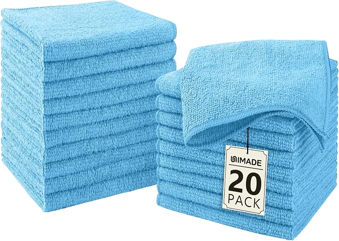 Washcloths - 20 Pack - Face Towels, Highly Soft Wash Cloths and Hand Towels by Unimade