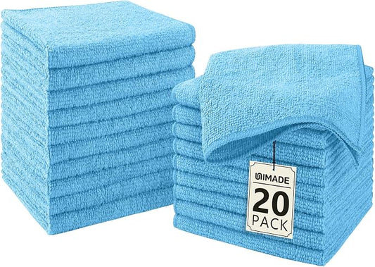 Washcloths - 20 Pack - Face Towels, Highly Soft Wash Cloths and Hand Towels by Unimade