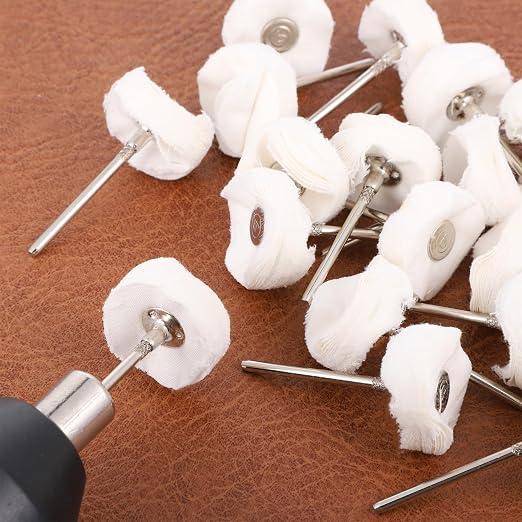 20 Pack Little Buffing Wheel 1/8 Inch Cloth Polishing Wheels Polishing Buffing - Image 7