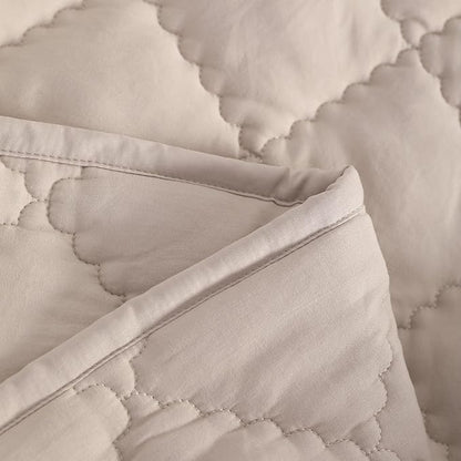 NTBAY Down Alternative Toddler Comforter, Lightweight and Warm Solid Color Baby Crib Quilted Blanket, 39x47 inches, Taupe