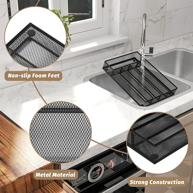 Silverware Organizer Metal Mesh, Small Drawer Organizer, Utensil Cutlery Tray - Image 4