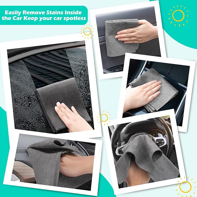 XANGNIER 4 Pack Car Drying Towel, Extra Large Microfiber Towels - Image 4
