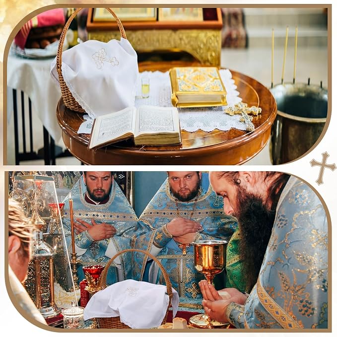 Easter Orthodox Pascha Basket Cover Table Decoration Easter Religious Gift 16" - Image 6