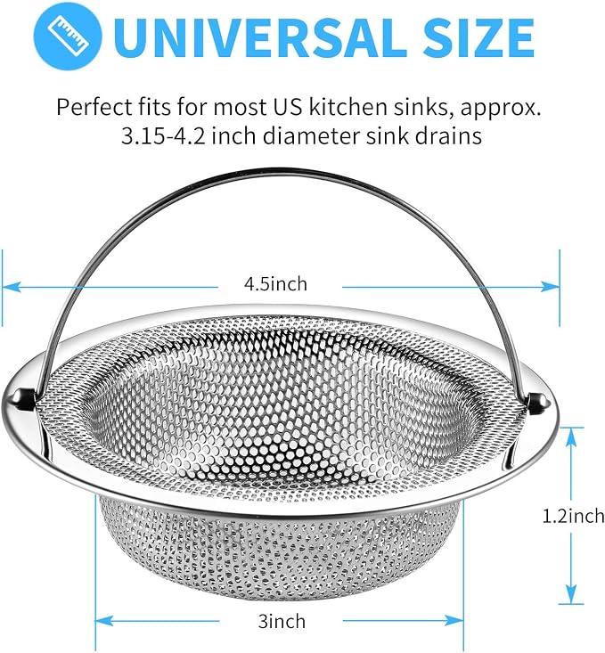2 Pack Upgrade Kitchen Sink Strainer - Image 3