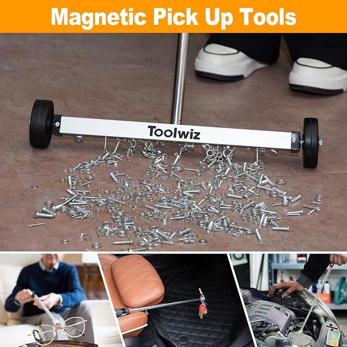 Toolwiz 17" Rolling Magnetic Sweeper 8.8lbs, - Image 5