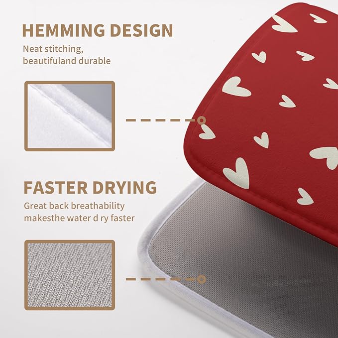 Valentine's Day Love Heart Dish Drying Mat - Image 4
