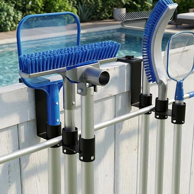 Adnee 2 Pcs Adjustable Pool Fence Hooks, Metal Pool Fence Hangers Suitable - Image 7