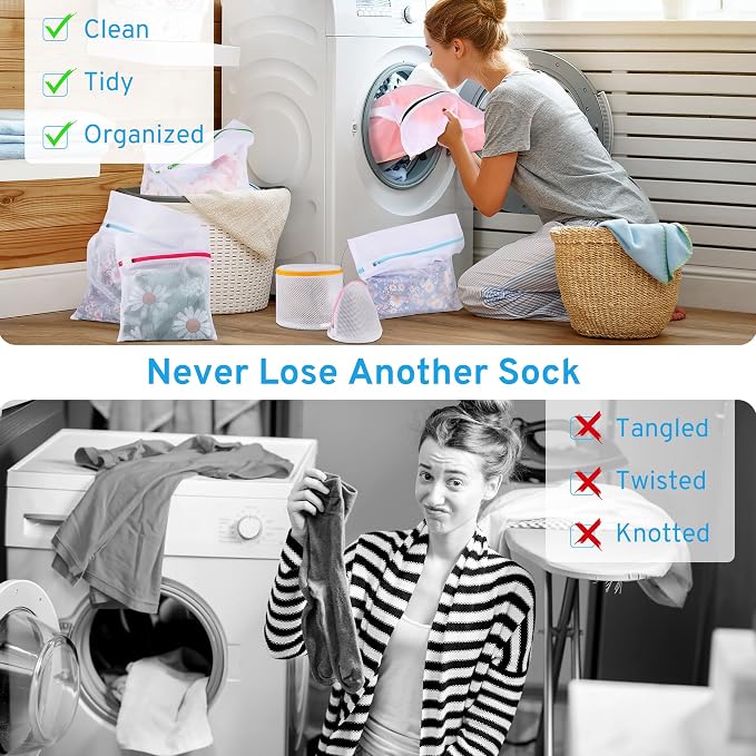 7 Pcs 7 Size Mesh Laundry Bags for Delicates - Image 8