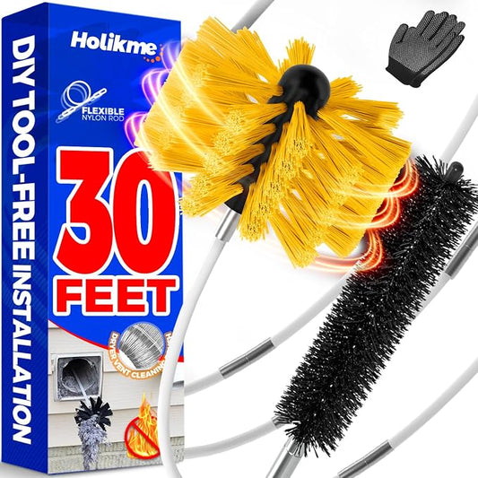 Holikme 30 Feet Dryer Vent Cleaner Kit, Flexible Lint Brush by Holikme