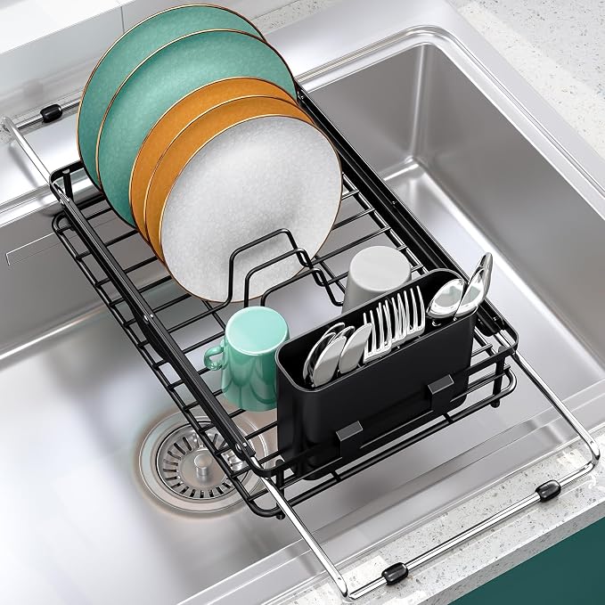 Over the Sink Dish Drying Rack, In Sink Dish Drying Racks, Expandable Dish Rack by TOOLF