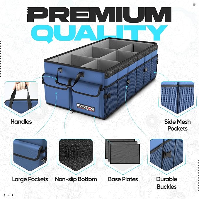 FORTEM Trunk Organizer For SUV Car Trunk Organizer, Foldable Storage, Car - Image 2