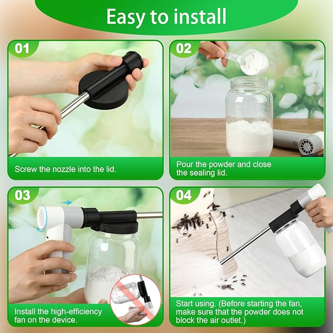 Qualirey Electric Diatomaceous Earth Duster, Powder Duster - Image 5