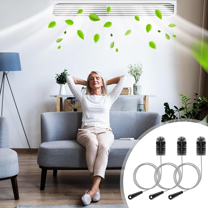 3 Pcs Condensate Trap Flexible Drain Brush, 48 Inch AC Drain Line Cleaning Brush - Image 6