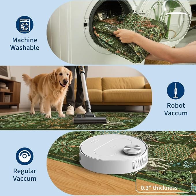GarveeHome Jungle Rug 2.5x10 Kitchen Runner Rug Non Slip Washable Runners - Image 5