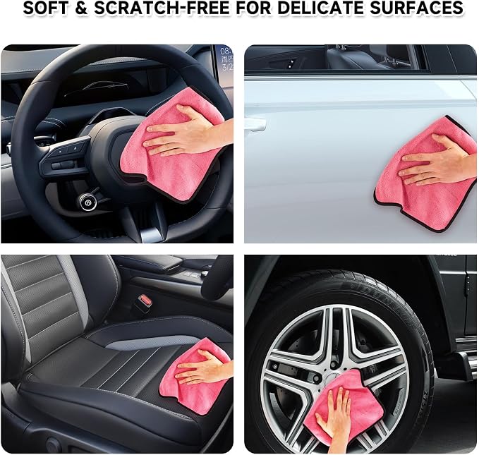 Car Detailing Brush Set, Dust Blower, Cleaning Gel, Microfiber Towel – - Image 5