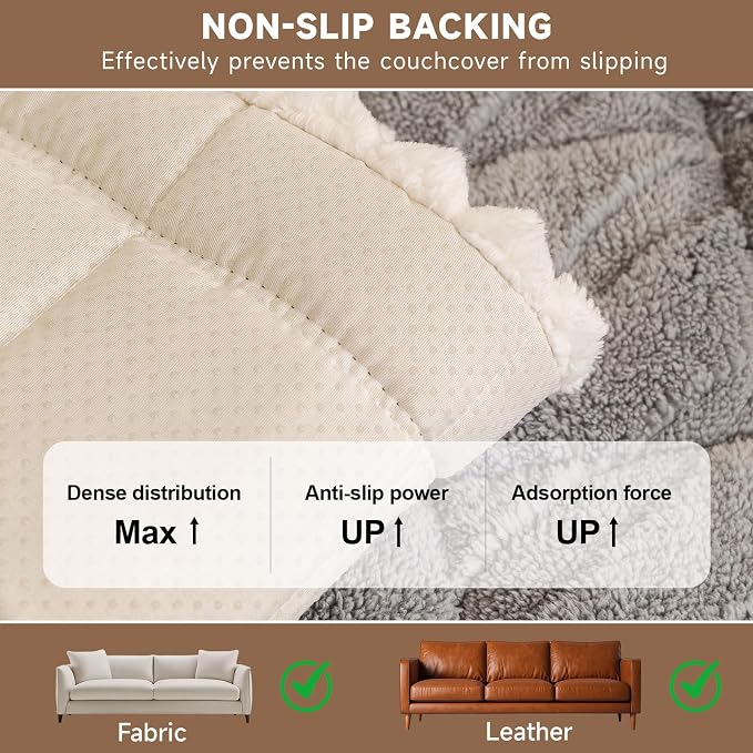 OTOB Plush Couch Cover for Dogs Washable, Non Slip Fuzzy Soft Armrest Backrest - Image 5
