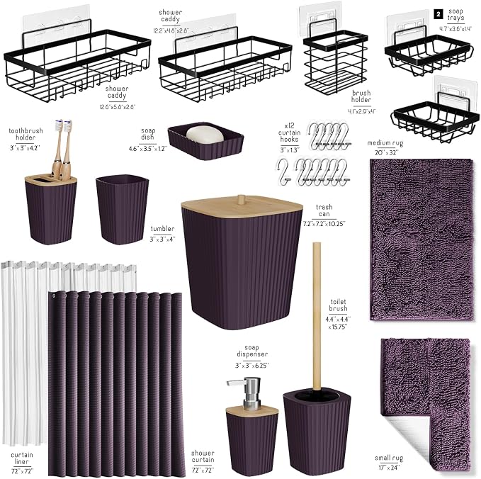 Clara Clark Bathroom Accessories Set - Image 3