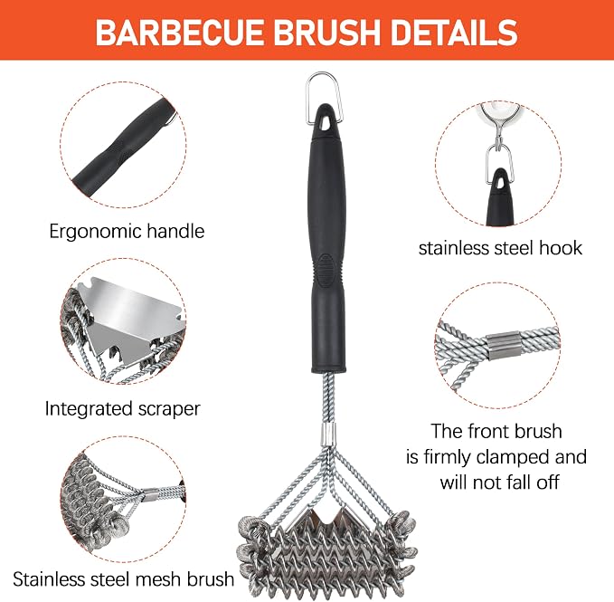 Grill Brush with Scraper - Image 3