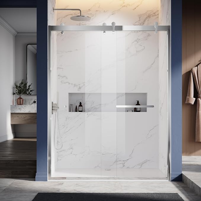 46"-48" W X 76" H Double Sliding Shower Door by UNIKOOSHOWERDOOR