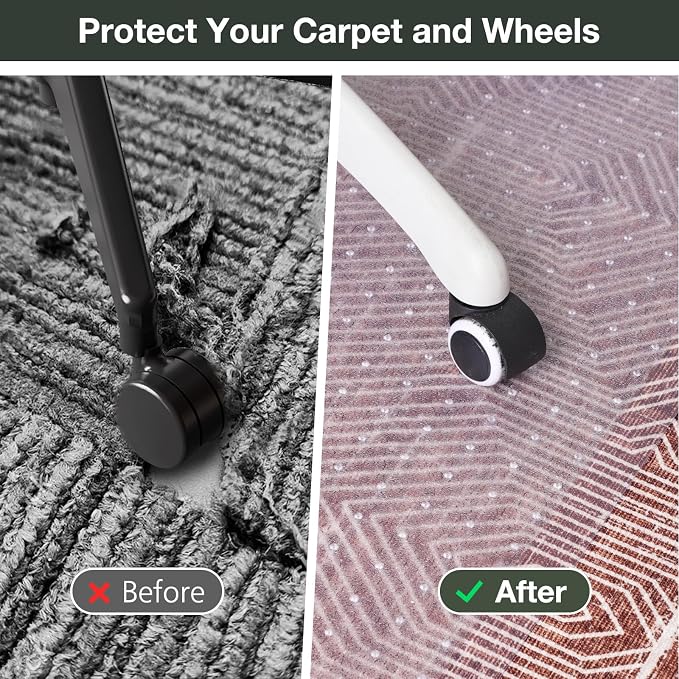 Chair Mat for Carpet, Beveled Edge Vinyl Mat - Image 5