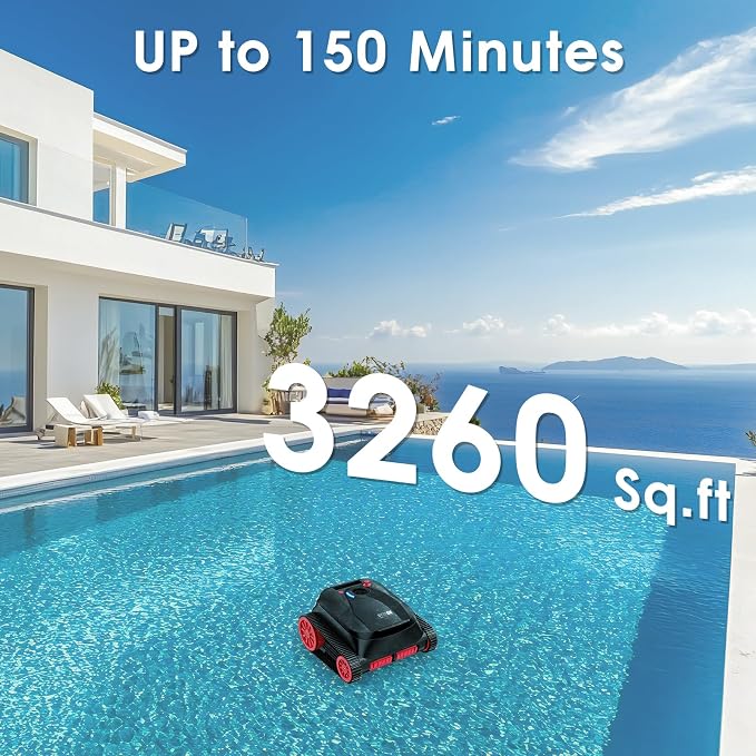 NIXBOT QP5 Robotic Pool Cleaner, Cordless Pool Vacuum - Image 6