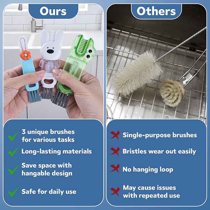 Cup Lid Cleaning Brush, 3 in 1 Lid Cleaner - Image 6