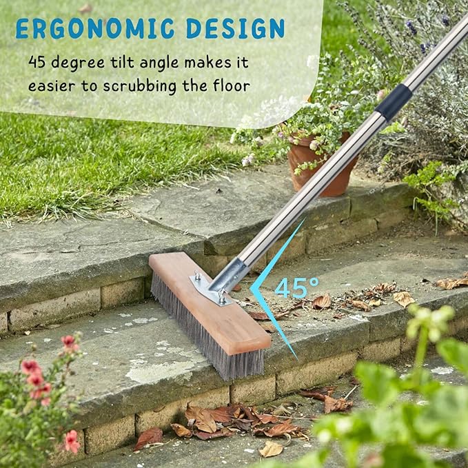 Deck Brush with Long Handle, Scrub Brush - Image 8