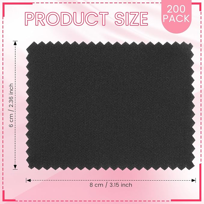 Tatuo 200 Pieces Jewelry Polishing Cloth 2.36 x 3.15 Inch Double-Sided - Image 2