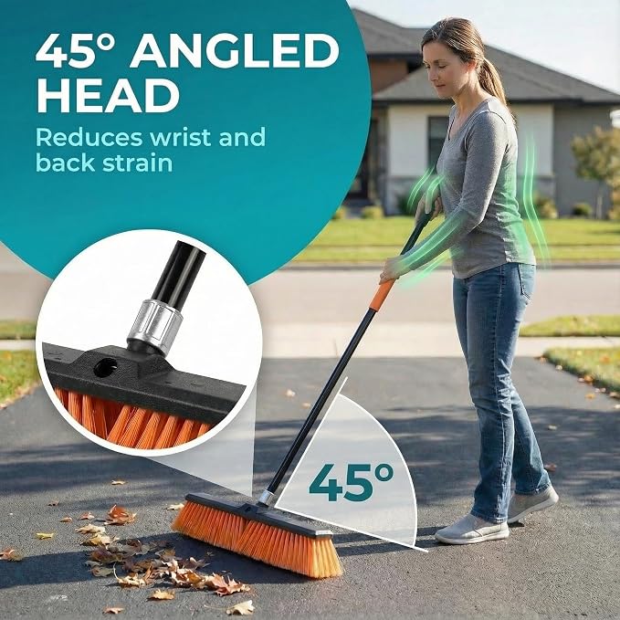 HELOMOR 2-Pack 19” Outdoor Push Brooms - Image 2