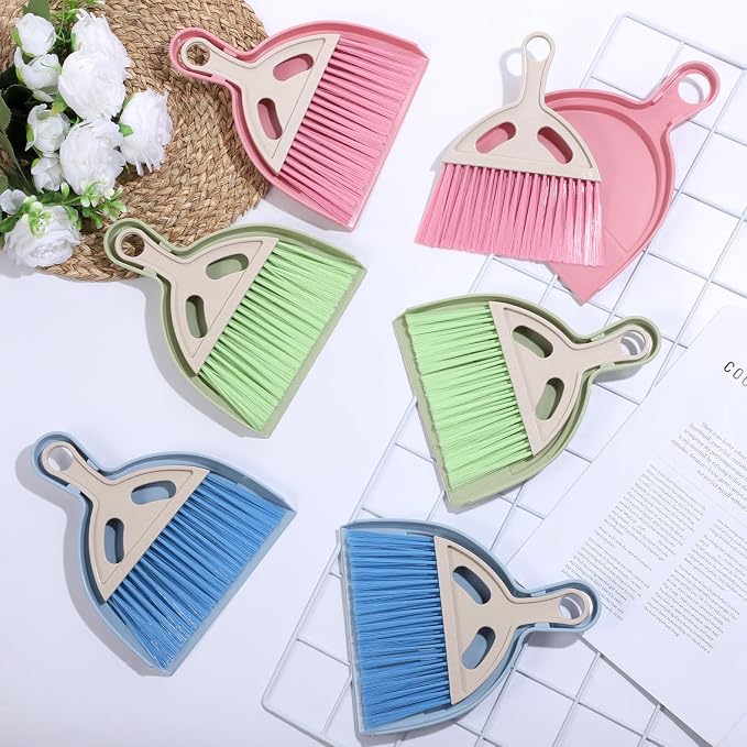 6 Pcs Small Dustpan and Brush Set Small Broom and Dustpan Set Whisk Broom and - Image 7