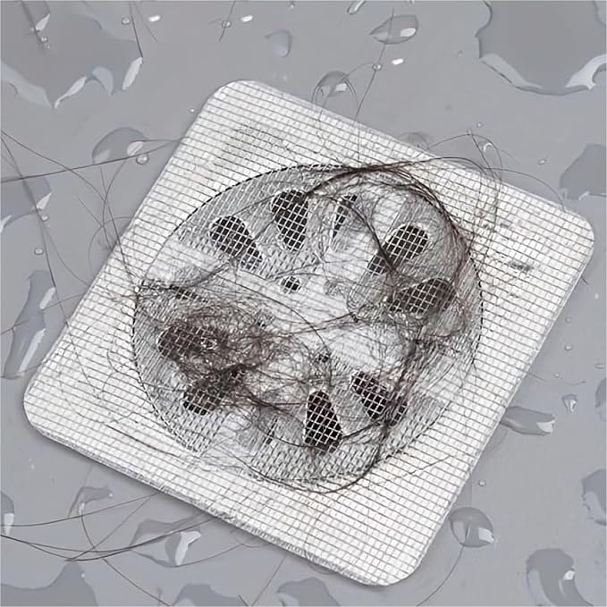60 Pack Disposable Shower Drain Hair Catcher, Floor Drain Filter Stickers - Image 7