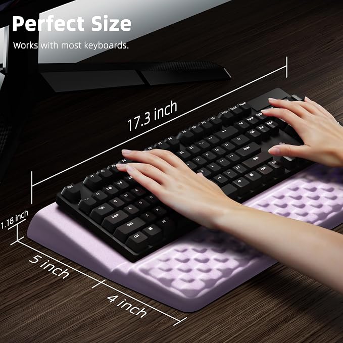 Ospelelf Keyboard Wrist Rest Pad, Comfy Ergonomic Keyboard Stand Riser Holder - Image 6