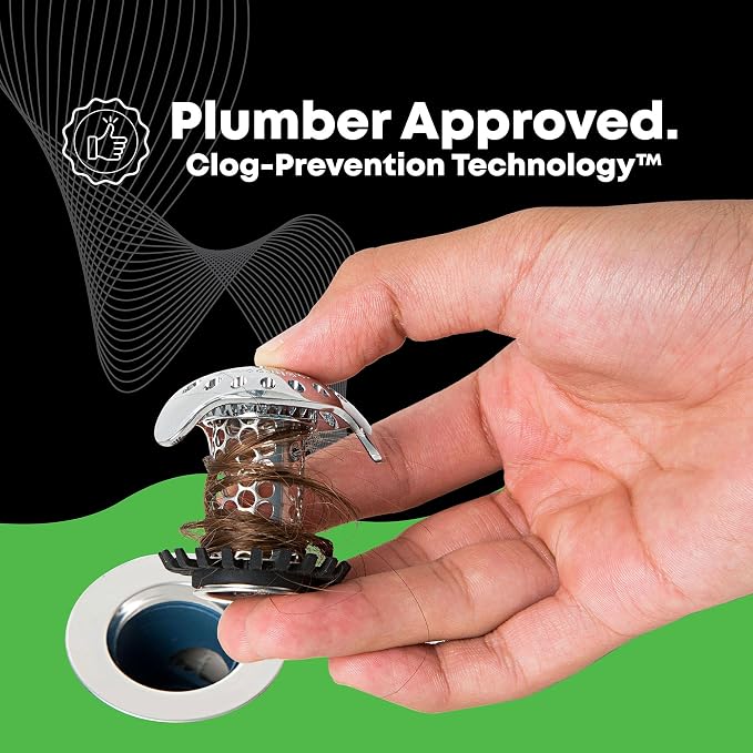 SinkShroom Ultra Revolutionary Bathroom Sink Drain Protector, Stainless Steel - Image 9