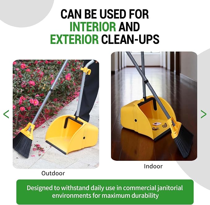 Commercial Broom and Dustpan Set Debris Dustpan - Image 5
