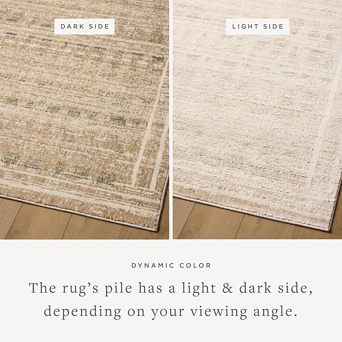 Loloi Jeremiah Brent Bleecker Collection BLE-07 Khaki/Natural 6'-7" x 9'-3" Area Rug