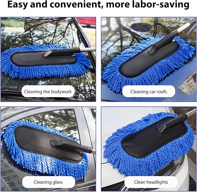 2 PCS Microfiber Car Dusters, Scratch Free Auto Exterior Dust Brust Set - Image 5