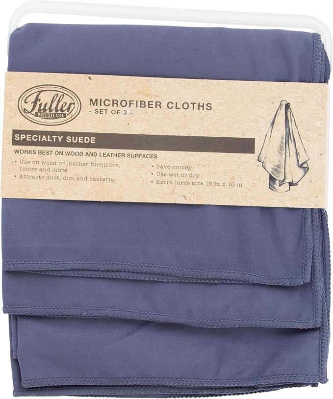 Fuller Brush 182 Specialty Suede Microfiber Cleaning Cloths – 3-Pack – Lint-Free - Image 2