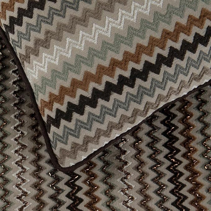 The HomeCentric Decorative Designer Handmade Bed Runner with Decorative Throw Pillow Cover, 53 x 18 Inch Velvet Designer Twin Size Bed Scarf with Tassle & Bead Embroidered Bed Linen - Chevron Fun