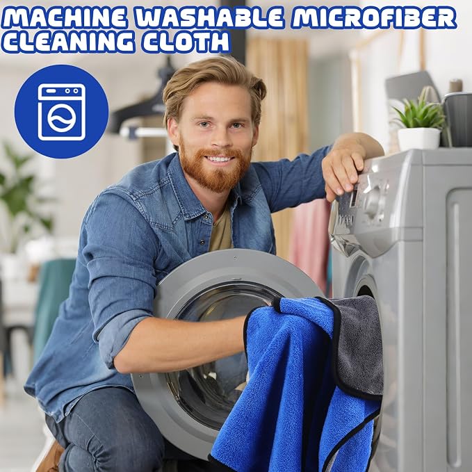 Tallew 50 Pcs Microfiber Towels 16 Inch x 16 Inch Microfiber Cloth Car Drying - Image 6