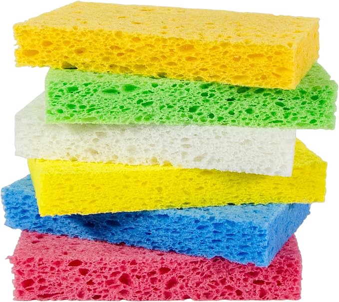 6 PCS Multi-Use Cellulose Kitchen Sponges Compressed Cellulose Sponges by Unknown