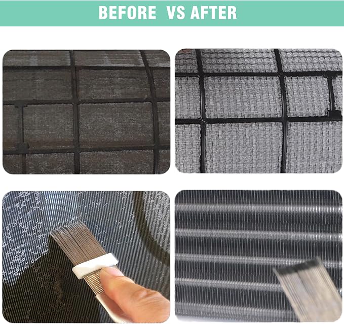 2Pcs Air Conditioner Fin Comb Cleaner kit AC Coil Cleaning Brush Condenser Fin - Image 6