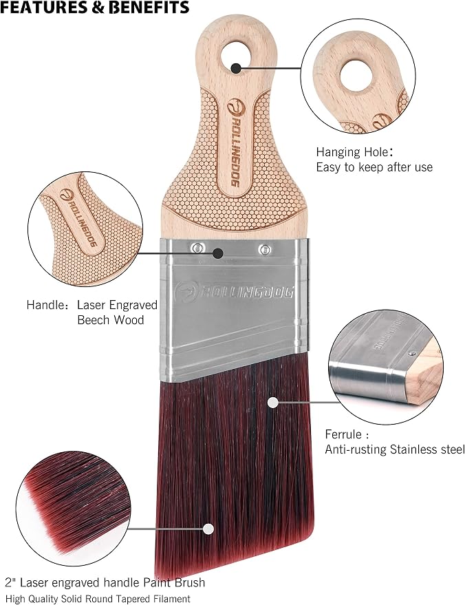ROLLINGDOG 2 Inch Trim Brush - Image 5