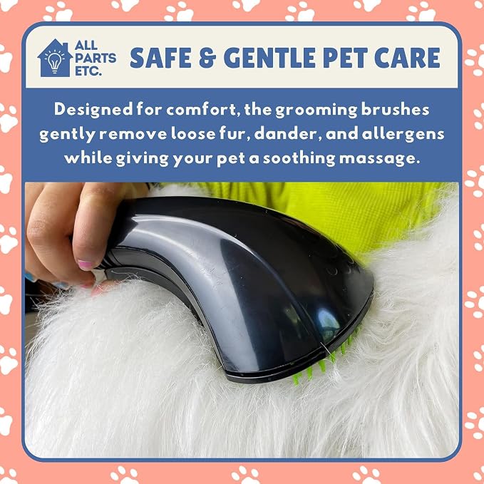 Vacuum Pet Brush Attachment Kit 5-Pack – Dog Grooming Tools - Image 6