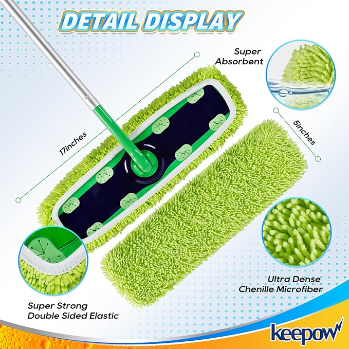 KEEPOW Reusable XL Mop Pads Compatible - Image 3